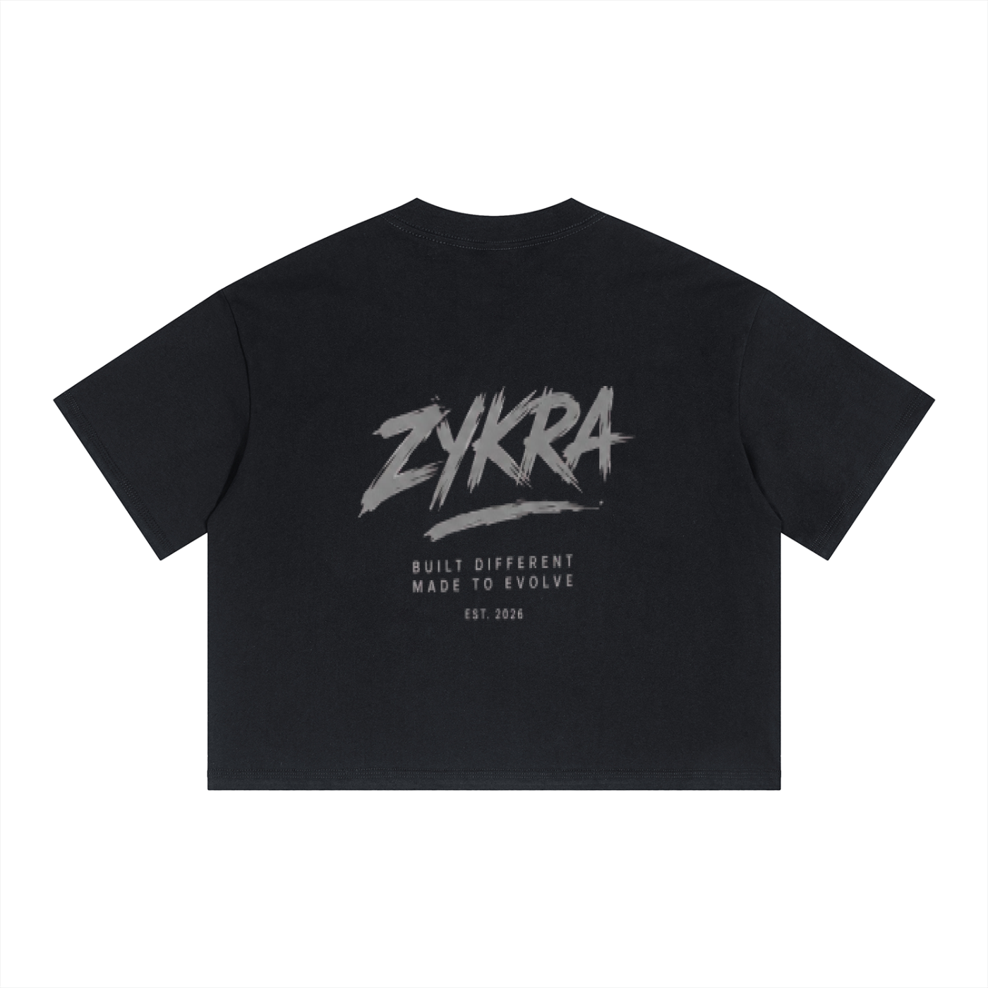 Unisex Boxy Drop Shoulder Crop T-Shirt