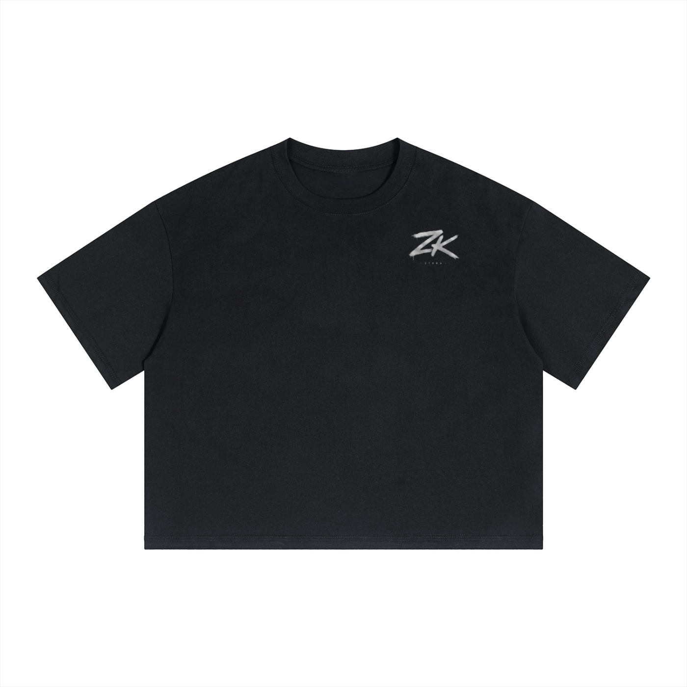 Unisex Boxy Drop Shoulder Crop T-Shirt